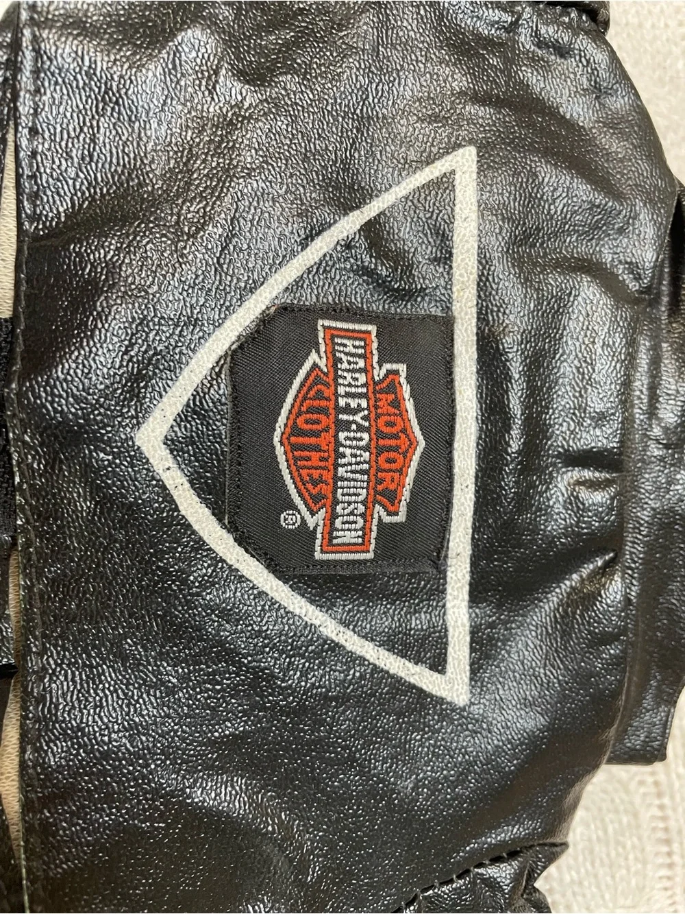 Harley-Davidson Black Leather-look Mini Jacket w/Patch for doll/stuffed animal